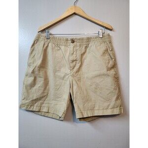 Vintage Tommy Hilfiger Men's LG Shorts Casual Stretch Waist Pockets Logo Beige